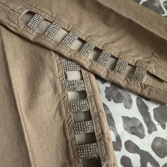 NWT Euro Classic denim, rhinestone cut out ankle Sz 8 - Picture 8 of 8